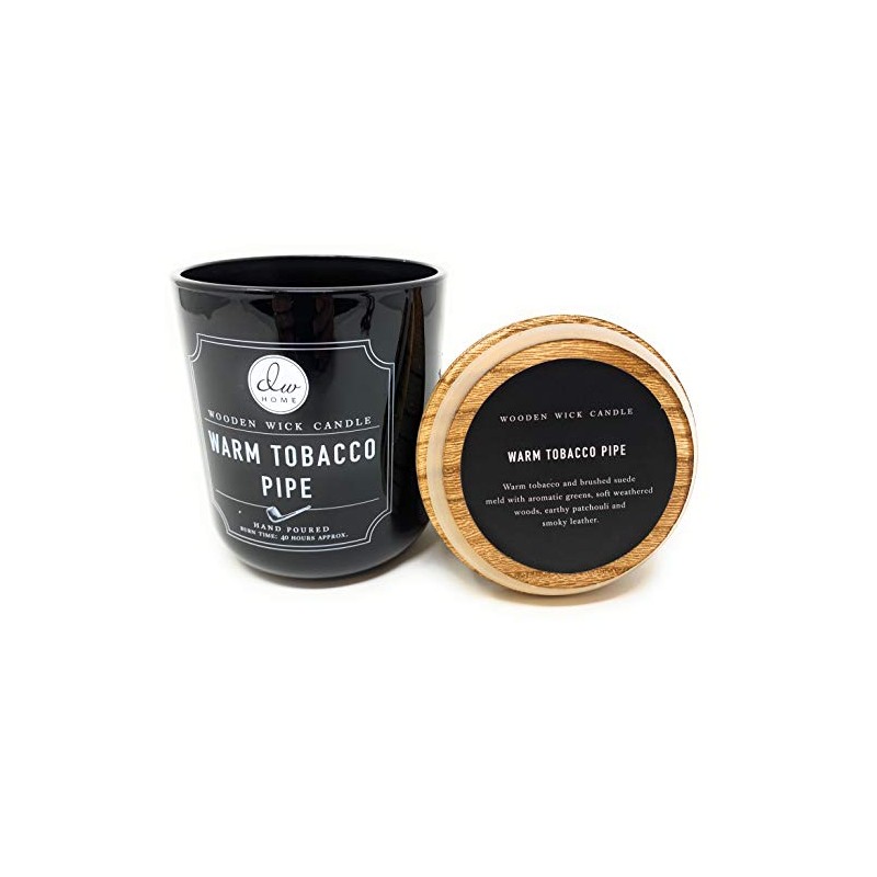DW Home Warm TOACCO Pipe Wooden Wick Candle 11.5 Ounces