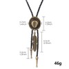 LIANCHI Western Black Bolo Tie for Men and Women Feather