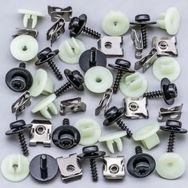 Rexka 15 Sets T30 Engine Splash Shield Guard Undertray Cover Screws Bolt Nut Clip Kit Compatible with Ford Focus Fusion Escape Explorer C-Max Transit Connect Lincoln MKC