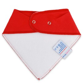 Dotty Fish Baby Bandana Bibs. Drool Bibs. Super Absorbent Teething Bib. Red. Organic Cotton Bib.