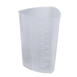 Vakly Plastic Graduated Triangular Intake Output Container, Pack of 5
