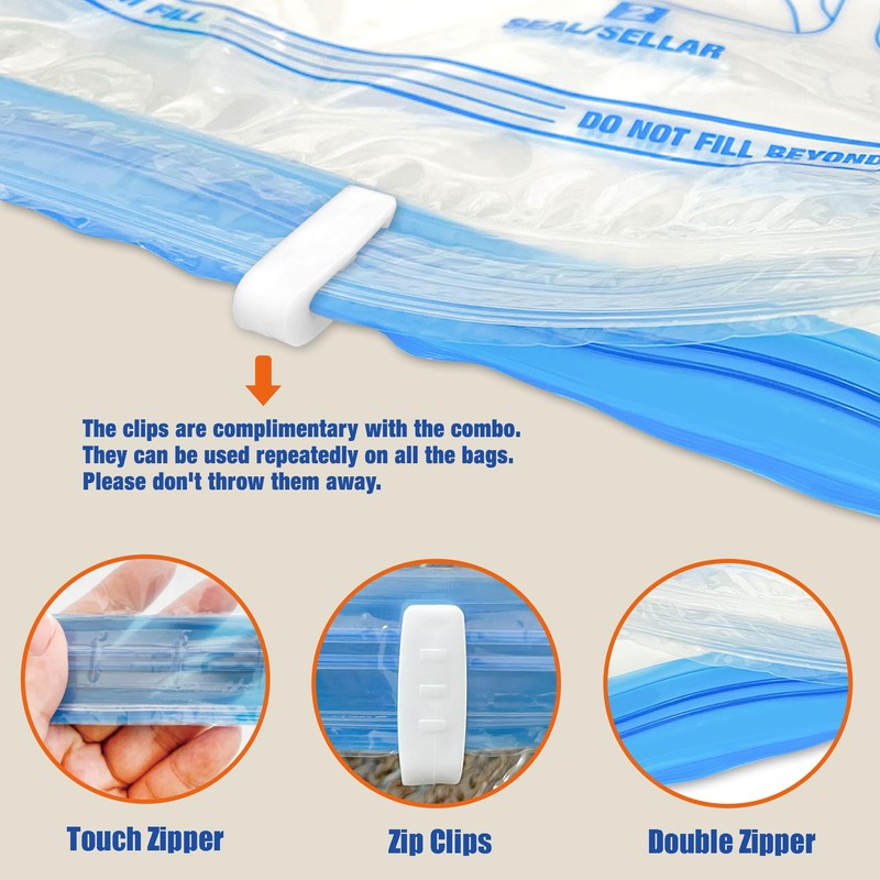 6 Compression Bags for Travel Essentials, Vacuum Packing Space Saver