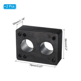 PATIKIL 28mm / 1.1" Skateboard Riser Pads, 2 Pack Rubber Angled Wedge Shock Pads for Skateboard Truck Cruiser, Black