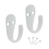 Select Hardware HK0220B 2X Single Robe Coat Hooks with Screws,