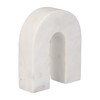 Sagebrook Home Marble, 6" H Horseshoe Tabletop Decor White, Horseshoe,