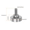 sourcing map 2pcs Flat Contact Points 10mm Dia 4.5mm Length