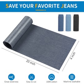 HTVRONT Iron on Patches 4" by 20" 4 Rolls- Patches for Clothing 4 Colors Denim Patches for Jeans Repair with Repair Kit