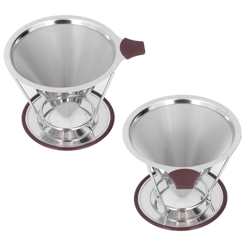 Reusable Coffee Dripper Stainless Steel Silicone Reusable Coffee Filter with