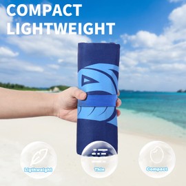 6 Pack Lightweight Thin Beach Towel Oversized 71"x32" Big Extra Large Microfiber Sand Free Towels for Adult Quick Dry Travel Camping Beach Accessories Vacation Essential Gift Turtles Shell Stripe Leaf