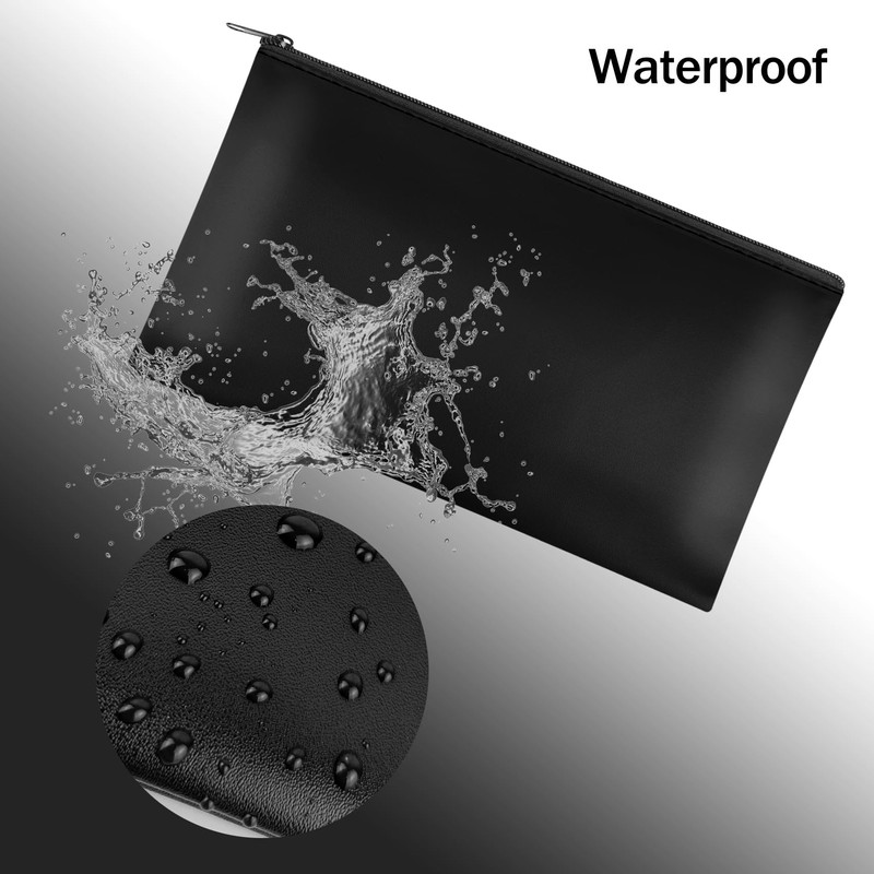 2 Pack Money Bag with Zipper, 11x6.1 inch Multi-purpose Cash