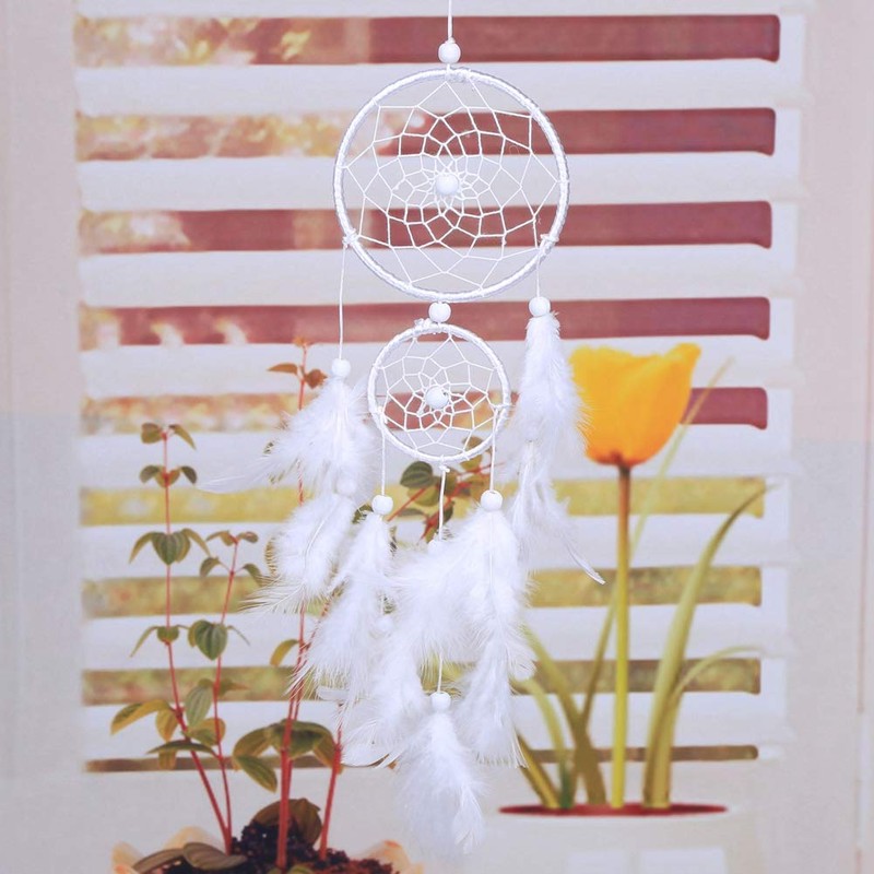 Nikou White Dream Catcher White Feather Dream Catcher Indian Style