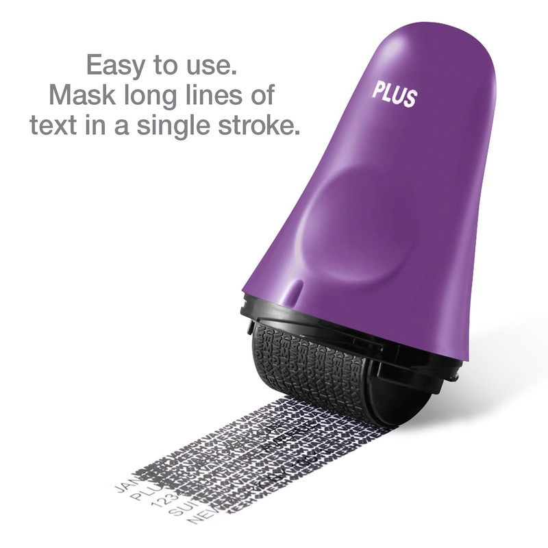 ID Defender Large Premium Stamp Roller Kit, Purple (3-Pack, Large)