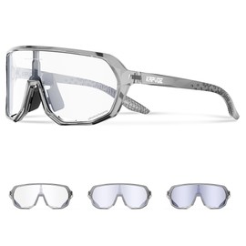 KAPVOE K63 Bicycle Glasses, Self-tinting Sunglasses, Men and Women, Mountain Bike Sunglasses, Sports Glasses, UV Protection for Fast Cycling, Running, MTB Bicycle