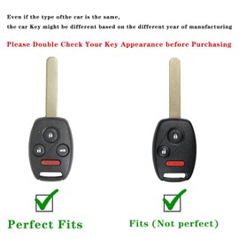 Muzizyq for Honda Key Fob Cover with Keychain Lanyard, Key Case Protection Fit for Honda 2003-2012 Accord 2006-2013 Civic EX 2009-2015 Pilot 2005-2006 CR-V Smart Key Protector Holder, Blue