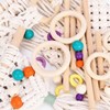 30 PCS 4-Inch Natural Unfinished Wooden Rings Solid Wood Circles