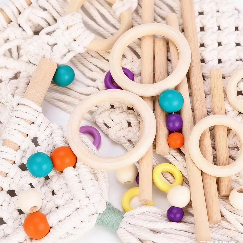 30 PCS 4-Inch Natural Unfinished Wooden Rings Solid Wood Circles