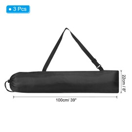 PATIKIL 38 x 8 Inch Camping Chair Replacement Bag, Pack of 3 Nylon Foldable Camping Chair Carry Bag Tripod Bag with Handle for Outdoor Camping, Black