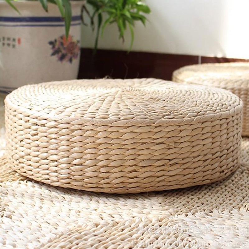 Hand Made Plaited Futon Mat Bulrush Mat Floor Mat Round