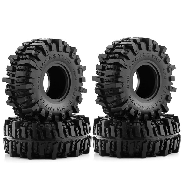 1.9 in RC Crawler Tires 118mm OD Mud Terrain Tires