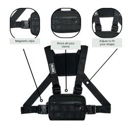 MVRK Water Resistant Chest Bag - Lightweight Tactical Chest Bag For Outdoor Training, Running Chest Pack For Men With Extra Storage