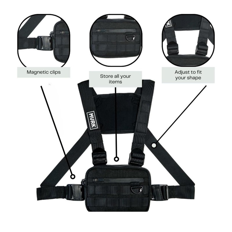 MVRK Water Resistant Chest Bag - Lightweight Tactical Chest Bag