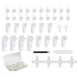 43 Pcs Ganchos de Pared Invisibles para Colgar en la Pared de U?as