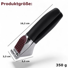 EliteHoff Premium Garlic Press, Garlic Cutter Made of Stainless Steel and Zinc Alloy with Comfortable and Non-Slip Handle - Crushes Garlic & Ginger Effortlessly, Extra Strong & Durable