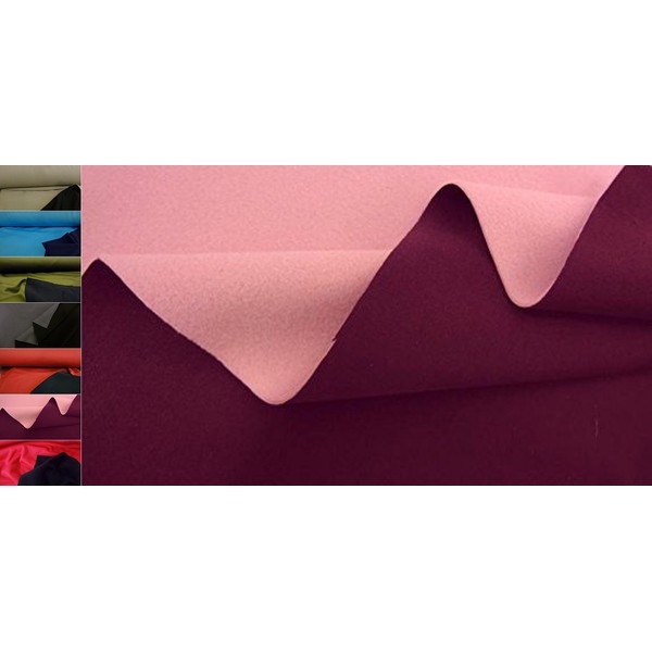 StoffBook Purple/Pink Doubleface Imitation Neoprene / Functional Fleece Fabric Fabrics,