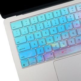 2 Pack Colorful Keyboard Cover for 2024-2023 MacBook Air M3 M2 13.6" 15.3" A2941 A3114 A2681 A3113, MacBook Pro 14" 16" M4 M3 M2 M1 Pro/Max 2023 2022 2021 A2442 A2779 A2918 A2992 A2485 A2780 A2991, US