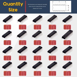 Hilitchi 40Pcs 20Values 74HCxx and 74LSxx Series Logic IC Assortment Kit, 20Pcs 74HCxx and 20Pcs 74LSxx(40)
