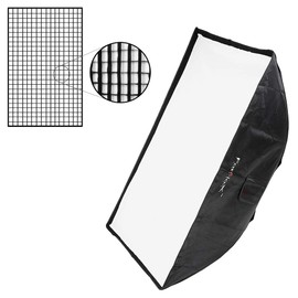 Fotodiox Pro 32x48 Softbox Plus Grid (Eggcrate) for Studio Strobe/Flash with Soft Diffuser and Dedicated Speedring, for Balcar, White Lightning, Lighting Strobe Flash Light, Soft Box, Speed Ring