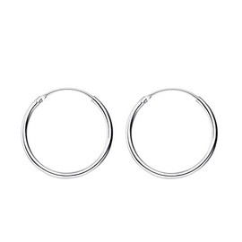 Thin Endless Hoop Earrings 14mm 16mm 18mm 20mm (20mm)