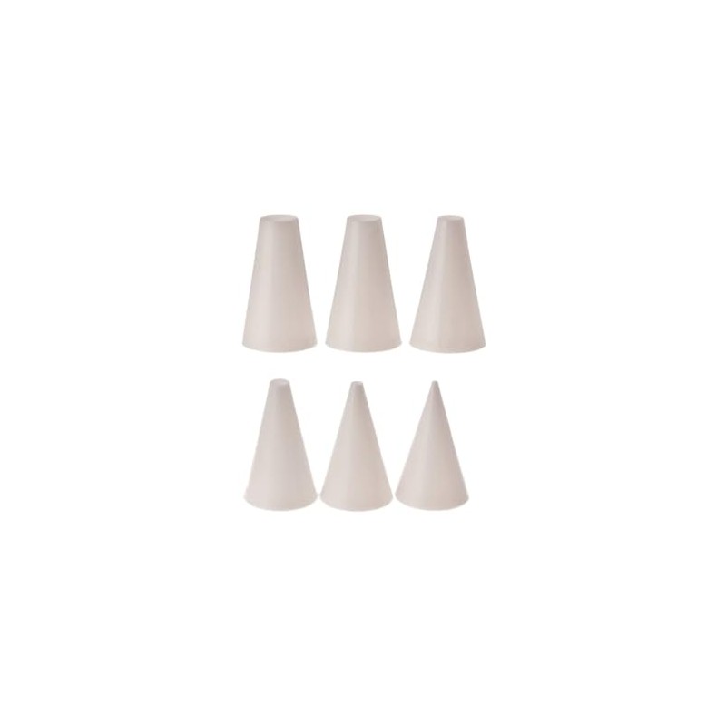 Appetito Plain Plastic Piping Nozzles Set 6 - White