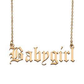 GR859C Special Stainless Steel Letter Name Necklace for Womens