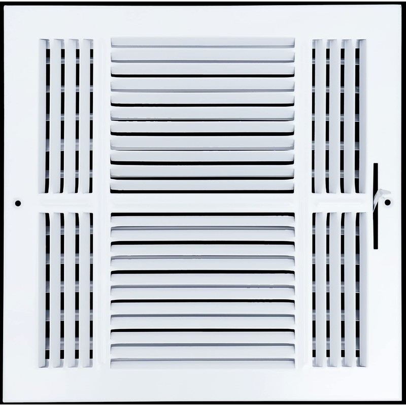 Fits 12x12 Duct Opening 4 Way Steel Air Supply Diffuser