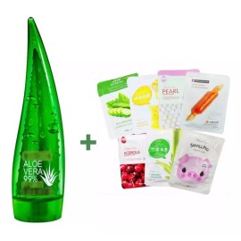 RIVERSOFY Gel Alóe Vera Hidratante Manchas 120g + 5 Mascarilla Facial