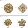 WeimanJewelry Lot 24pcs Rhinestone Crystal Brooch Pins Set Wedding Bouquet