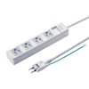 Sanwa Supply TAP-SH3450MG Shutter Tap, 3P, 4 Openings, 16.4 ft
