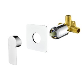 Shower Valves Wall Mount Shower Faucet Rough-In Valve Bathroom Trim Kit Single Handle Tub Shower Valve Mixer Chrome 2499CP