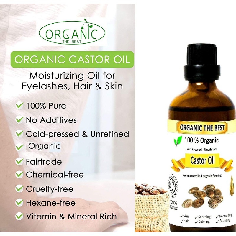 Castor Oil Organic Cold Pressed Undiluted 100ml