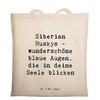 Mr. & Mrs. Panda Tragetasche Spruch Siberian Husky Augenzauber -
