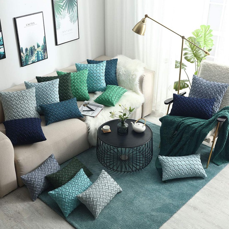 vctops Boho Basket Weave Pattern Decorative Throw Pillow Cover Super