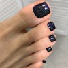 COLORBIRD Foot Nail Tips, 24 Sheets, Black, Nail Tips, Foot