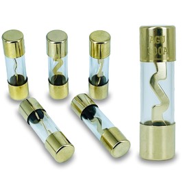 100A AGU Gold Plated Glass Fuse 100 Amp Car Audio Pack of 5 AGU Fuse for Car/Auto/Marine Audio Stereo Amplifier Power Protection