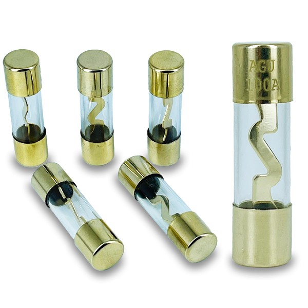 100A AGU Gold Plated Glass Fuse 100 Amp Car Audio