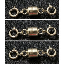 JewelryMaven (3) 4.5mm Yellow 14k Gold FILLED MAGNETIC CLASP Extender double 5mm spring rings