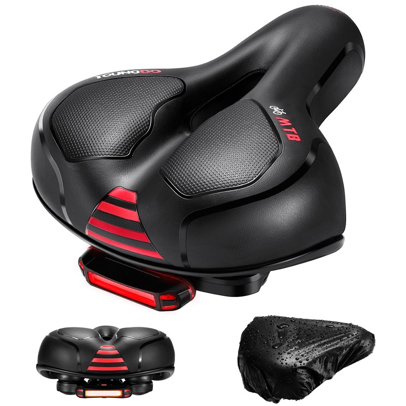 YOUNGDO Ultra Comfortable Bike Saddle, Ergonomic Design, Hollow Design, Double
