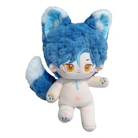 niannyyhouse 20cm Plush Doll Rabbit Ears Boy Tail 8in Humanoid Stuffed Body no Attribute Wearable Clothing Dress Up Gifts (4-with Skeleton)