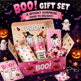 ONEHAUS Boo Basket Stuffers for Women 12 Pcs Halloween Spooky Gifts, Pink
