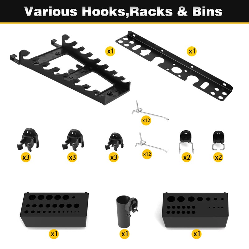 Ultrawall Peg Board Wall Organizer 4 ft. Metal Pegboard Garage